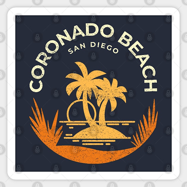 Coronado Beach San Diego California Vacation Resort Vintage Sticker by Inspire Enclave